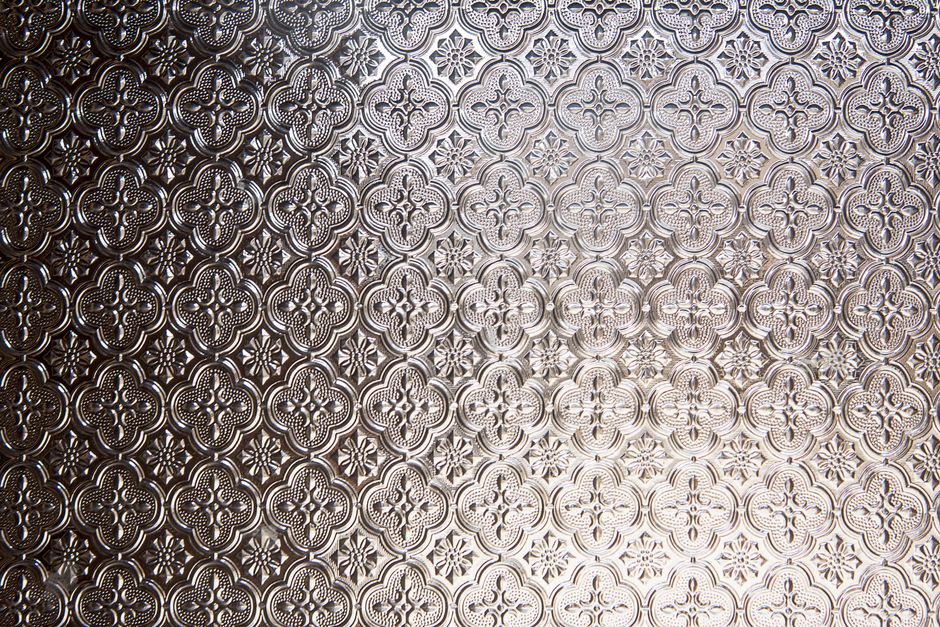 Stained-glass effect multi-colour decorative window film on cafe entrance glass, Bandra West Mumbai