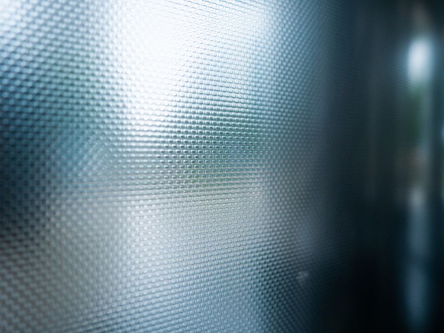 Frosted glass film applied to office partition in Andheri, Mumbai