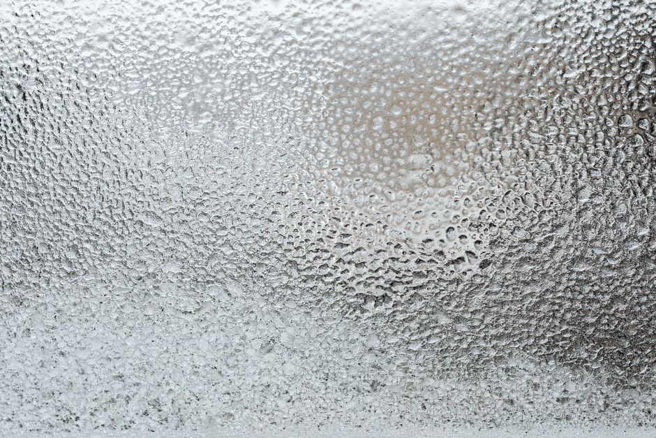 Gradient frosted band film on drawing room window in Powai high-rise Mumbai