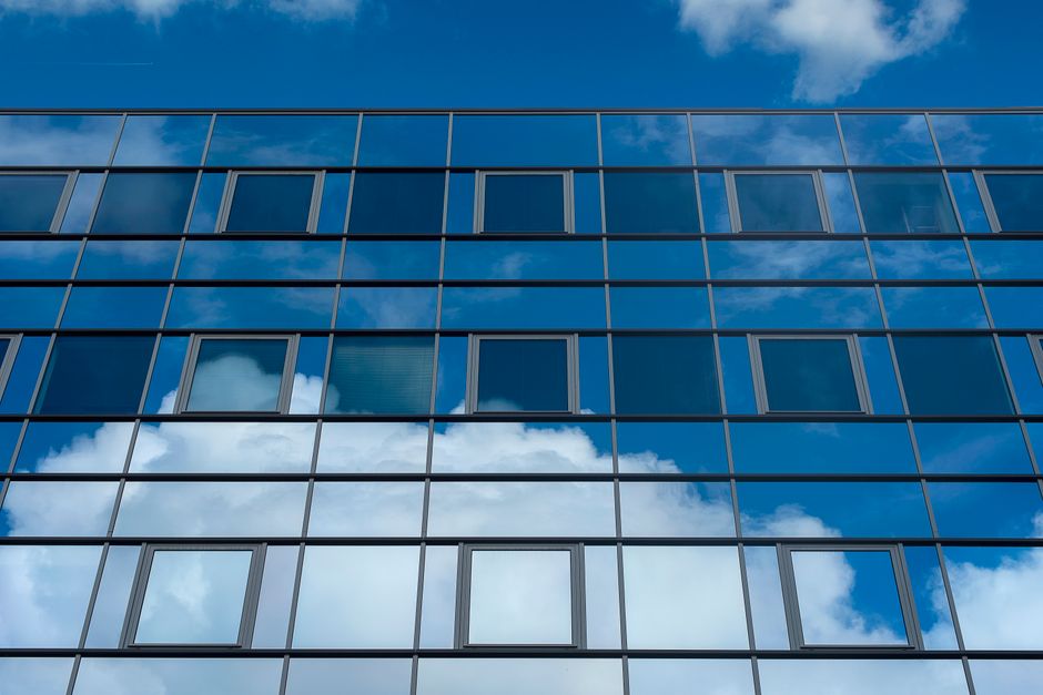 One-way vision film on private office suite glass walls in co-working space, Kurla Mumbai