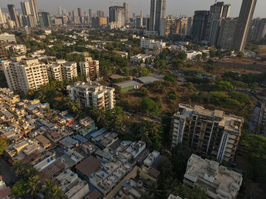 High-rejection solar film on rooftop penthouse wrap-around windows, Powai Mumbai